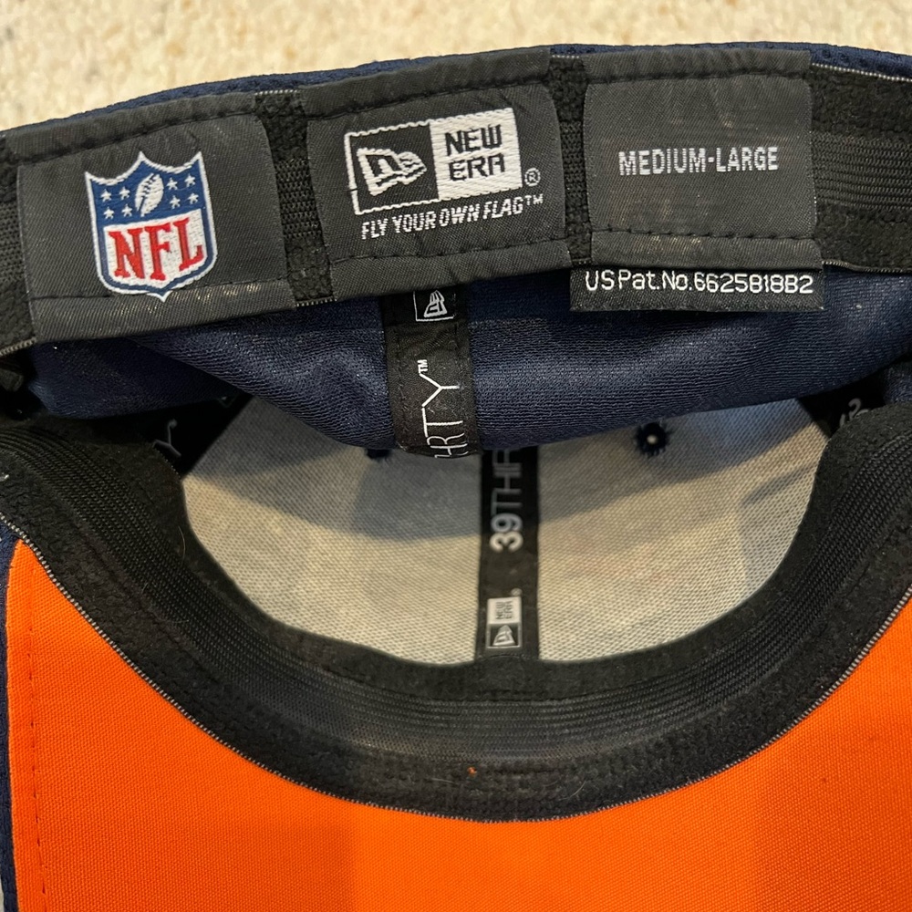 New Era NFL Denver Broncos Navy and Orange Cap Medium-Large - Picture 3 of 3